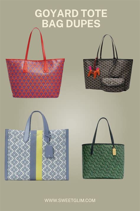 goyard tote bag alternative|goyard bag dupe.